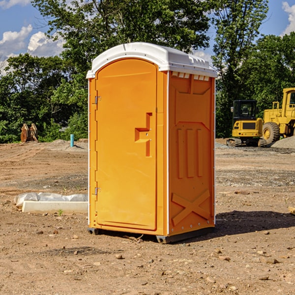 how often are the portable restrooms cleaned and serviced during a rental period in Gladstone